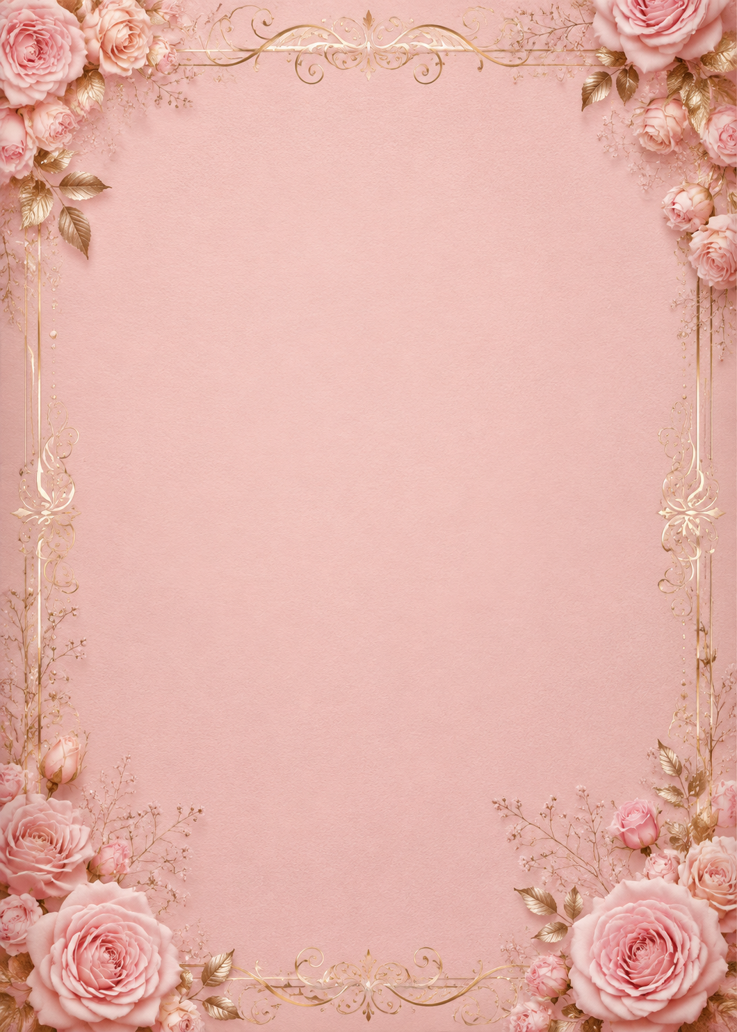 Plantilla Rosa de gala para quince años